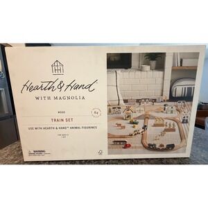 Hearth & Hand with Magnolia Wood Train Set 84 Pieces Kids Toy New 324063806